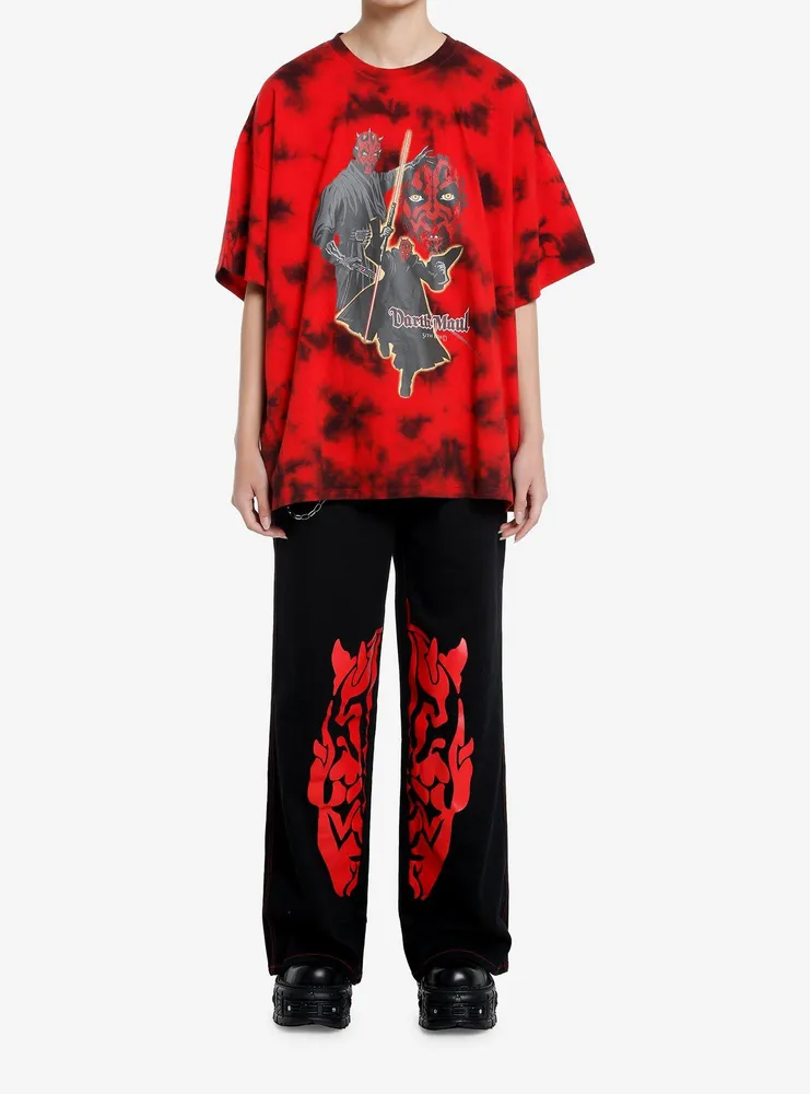 Her Universe Star Wars Darth Maul Tie-Dye Girls Oversized T-Shirt