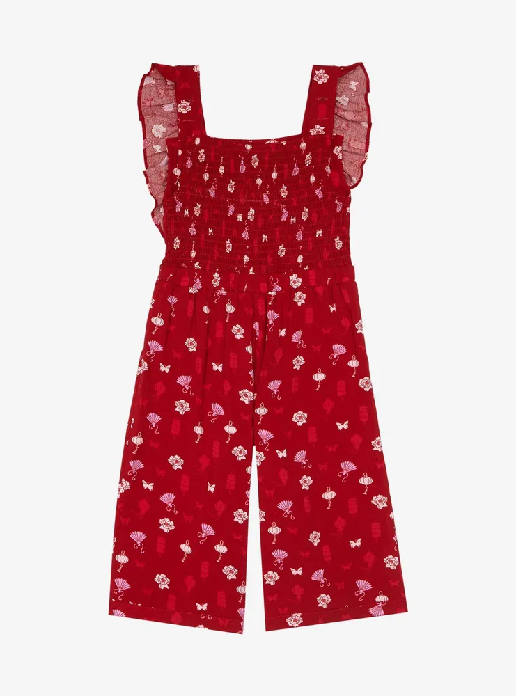 Our Universe Disney Mulan Icons Allover Print Toddler Ruffle Romper - BoxLunch Exclusive