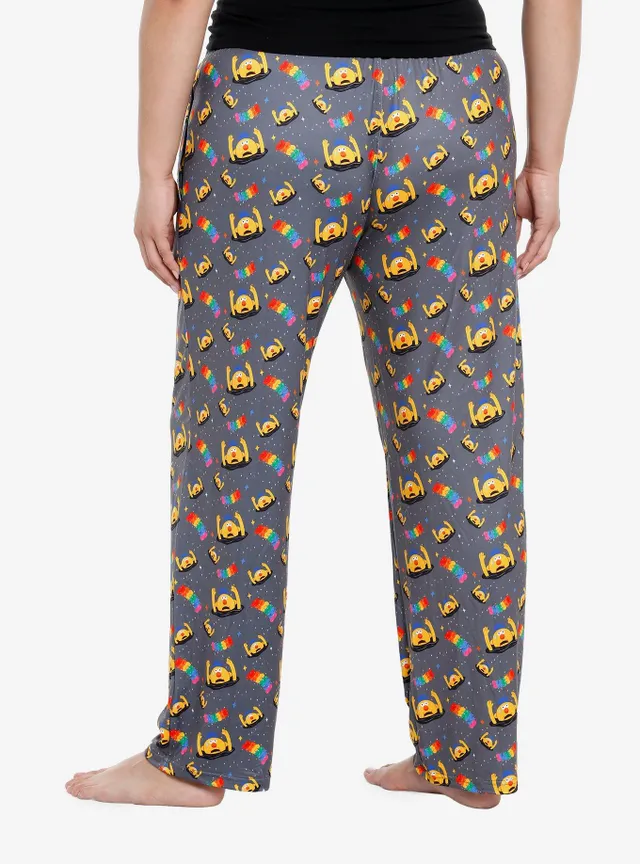 Hot Topic Don't Hug Me I'm Scared Yellow Guy Girls Pajama Pants Plus