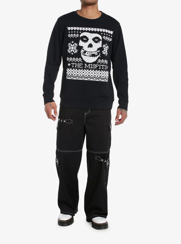 Misfits Fair Isle Fiend Skull Sweatshirt