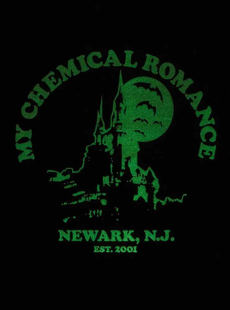 My Chemical Romance Haunted Castle Glow-In-The-Dark Boyfriend Fit Girls T-Shirt