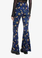 Celestial Velvet Bell Bottom Leggings