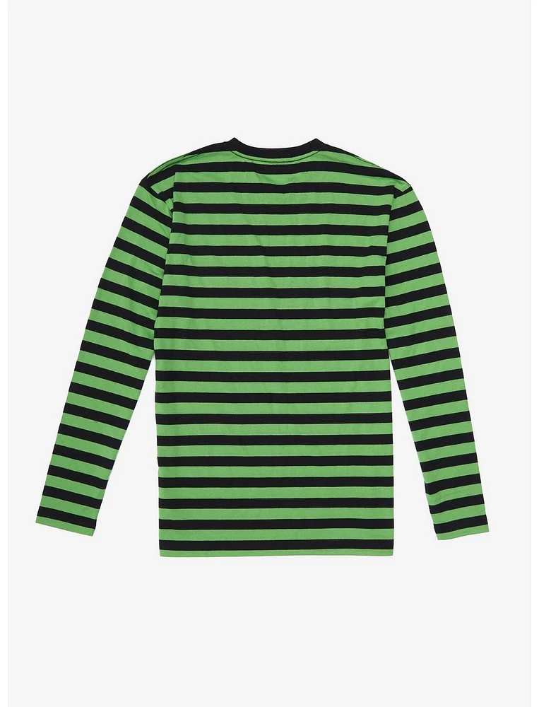 Green & Black Stripe Long-Sleeve T-Shirt
