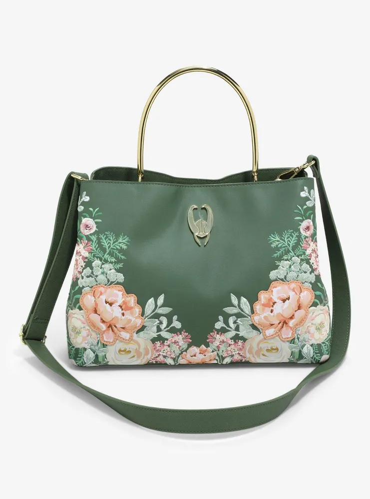 Loungefly Marvel Loki Green Floral Handbag - BoxLunch Exclusive