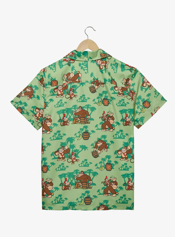Opposuits Nintendo Donkey Kong & Diddy Allover Print Woven Button-Up - BoxLunch Exclusive