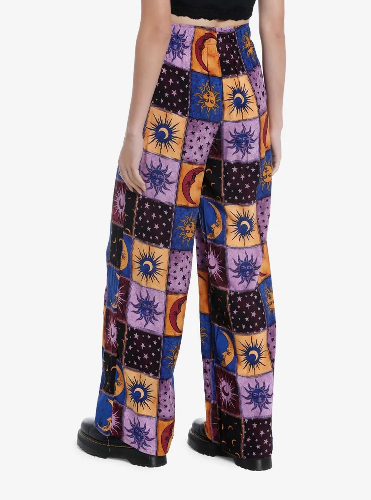 Planets & Stars Patchwork Print Girls Lounge Pants