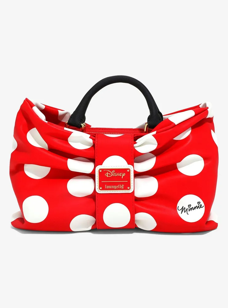 Loungefly Disney Minnie Mouse Polka Dot Bow Figural Crossbody Bag