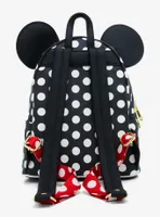 Loungefly Disney Minnie Mouse Black and Red Polka Dot Mini Backpack