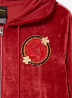 Disney Mulan Red Velour Women's Plus Zippered Hoodie - BoxLunch Exclusive