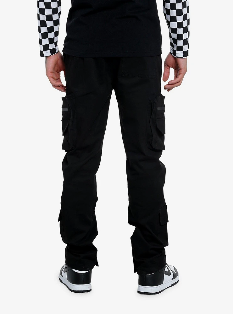 Black Multi-Pocket Cargo Pants