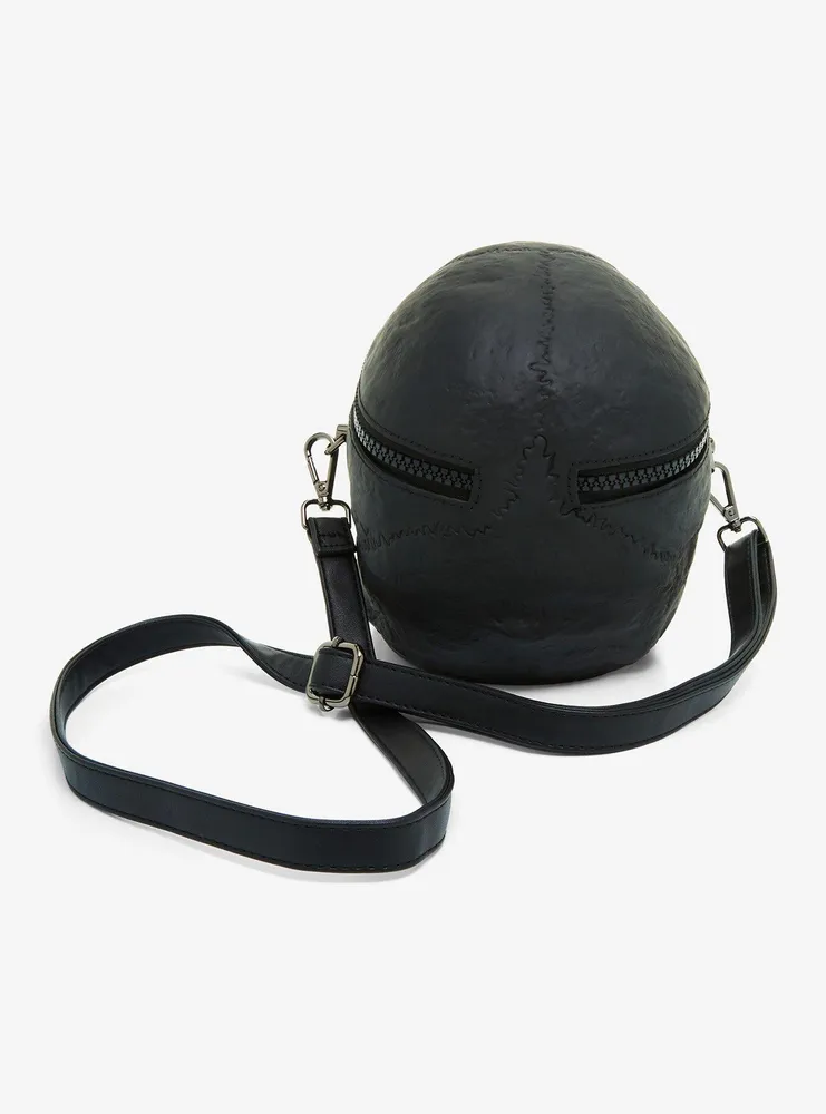 Social Collision Black Skull Figural Crossbody Bag