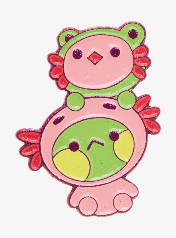 Axolotl Frog Costume Enamel Pin