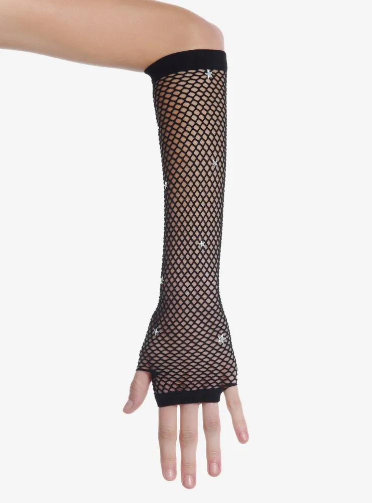 Star Stud Fishnet Gloves