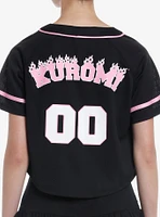 Kuromi Girls Crop Baseball Jersey