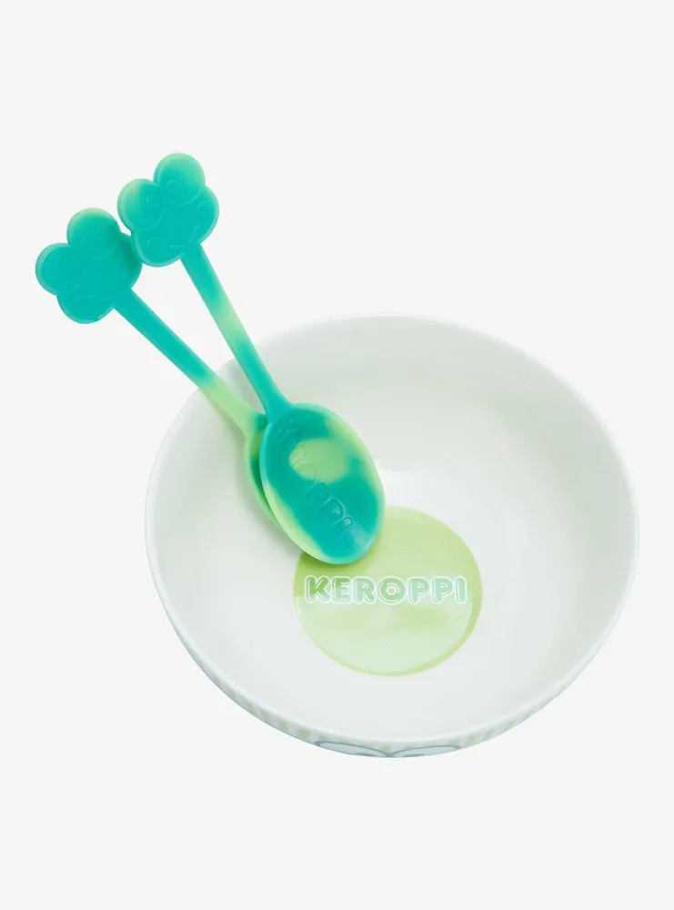 Keroppi Kawaii Milk Ceramic Bowl With Color-Changing Spoon
