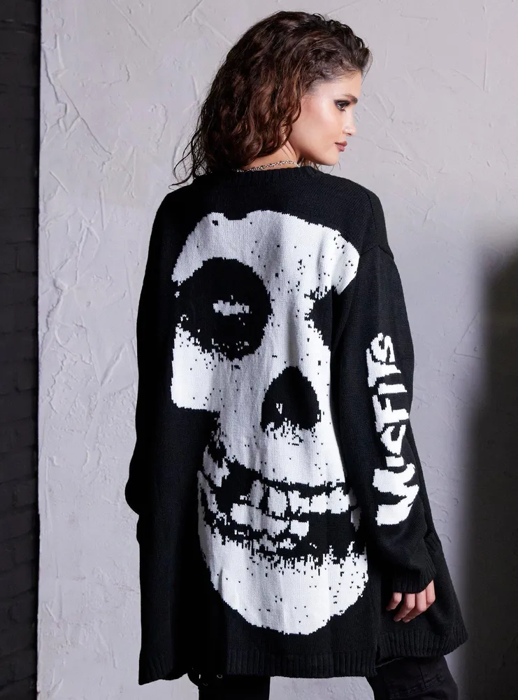 Misfits X Social Collision Fiend Skull Knit Cardigan Hot Topic Exclusive