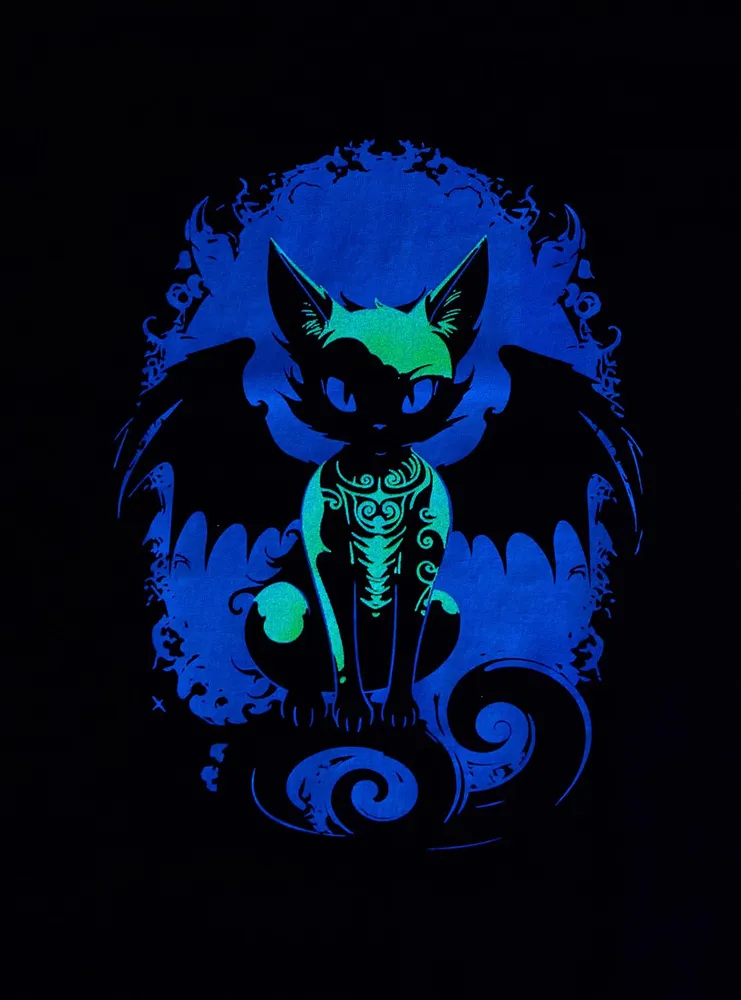Winged Cat Glow-In-The-Dark T-Shirt By Friday Jr