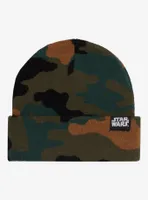 Star Wars The Mandalorian Crest Camo Print Beanie - BoxLunch Exclusive