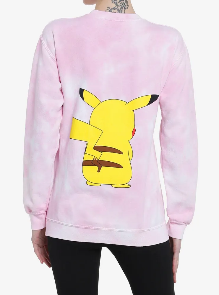 Pokemon Pikachu Puff Print Tie-Dye Girls Sweatshirt
