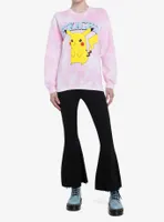 Pokemon Pikachu Puff Print Tie-Dye Girls Sweatshirt