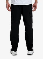 Black Stitched Cargo Pants