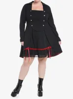 Social Collision Mad As A Hatter Snap-Front Pleated Girls Jacket Plus