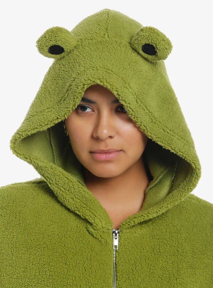 Thorn & Fable Frog Sherpa Girls Hoodie