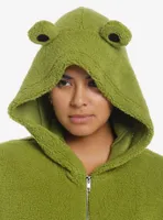 Thorn & Fable Frog Sherpa Girls Hoodie