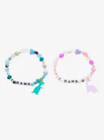 Dinosaur I Rawr U Best Friend Beaded Bracelet Set