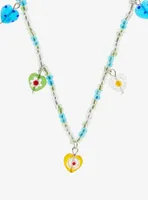Thorn & Fable Heart Charm Multicolor Beaded Necklace