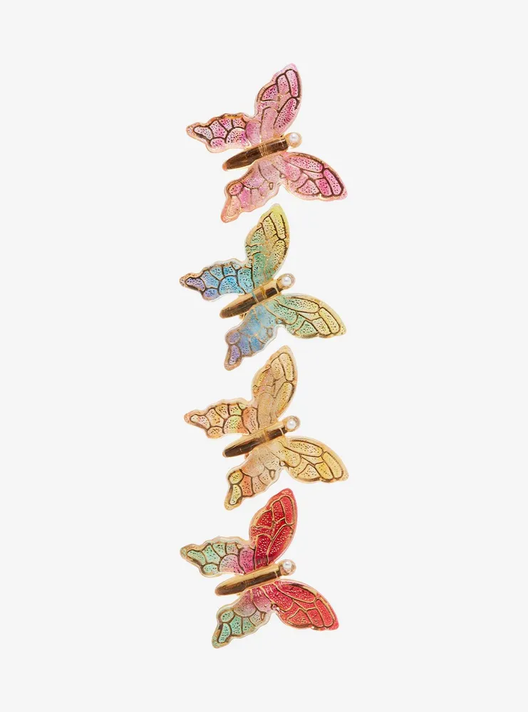 Thorn & Fable Jewel Butterfly Hair Clip Set
