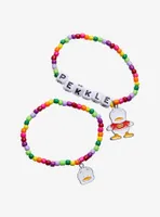 Pekkle Charm Rainbow Beaded Bracelet Set
