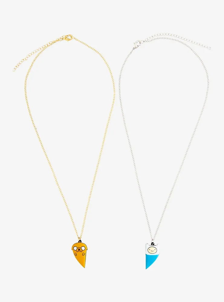 Adventure Time Finn & Jake Best Friend Necklace Set