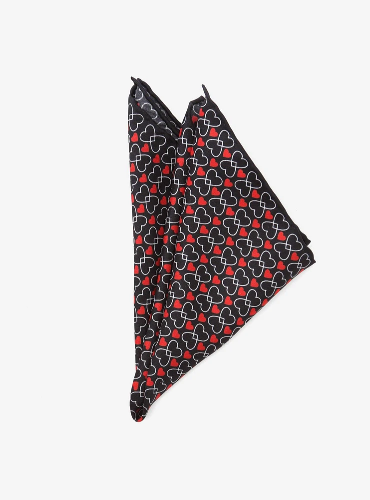 Intertwined Hearts Pocket Square