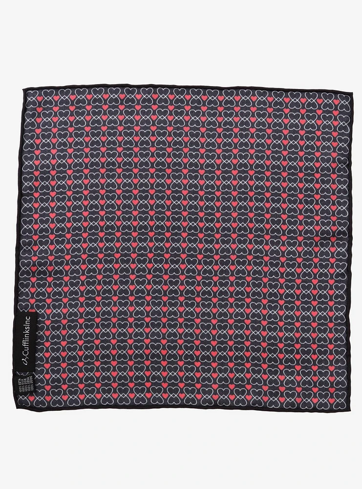 Intertwined Hearts Pocket Square