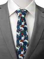 Floral Rabbit Men's Tie