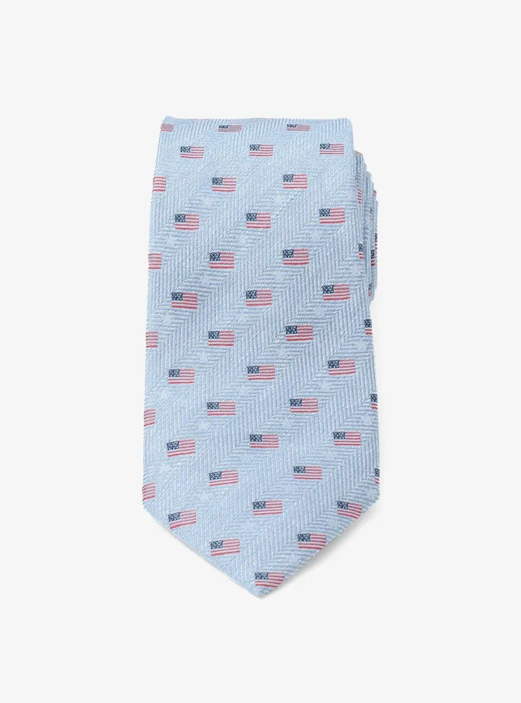 American Flag Blue Men's Tie