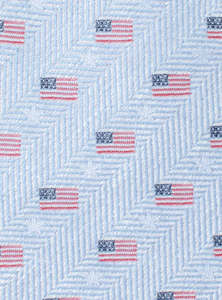 American Flag Blue Men's Tie
