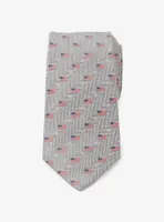 American Flag Grey Men's Tie