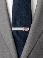 Waving American Flag Tie Bar