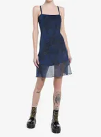 Cosmic Aura Celestial Ruched Cami Dress