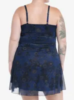 Cosmic Aura Celestial Ruched Cami Dress Plus