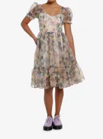 Thorn & Fable Through The Looking Glass Tea Party Organza Maxi Dress