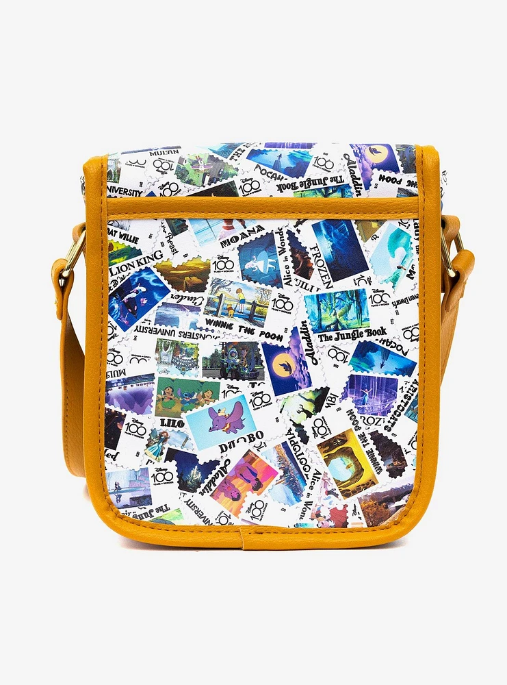 Disney100 Anniversary World Stamp All Over Print Crossbody Bag