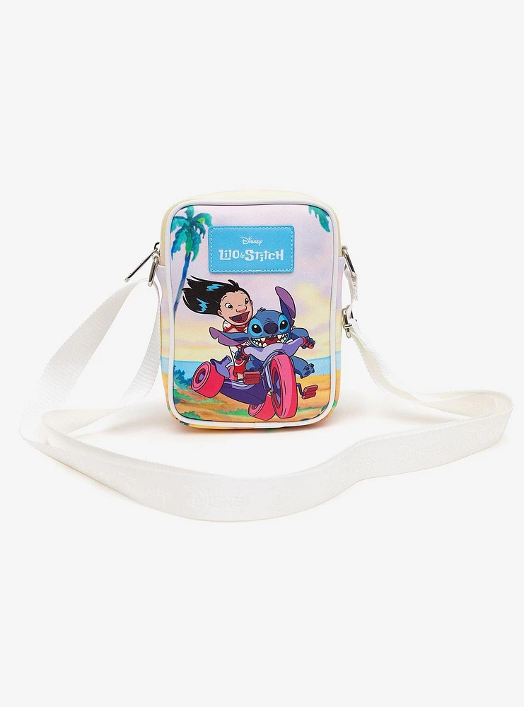 Disney Lilo & Stitch Riding and Beach Poses Crossbody Bag