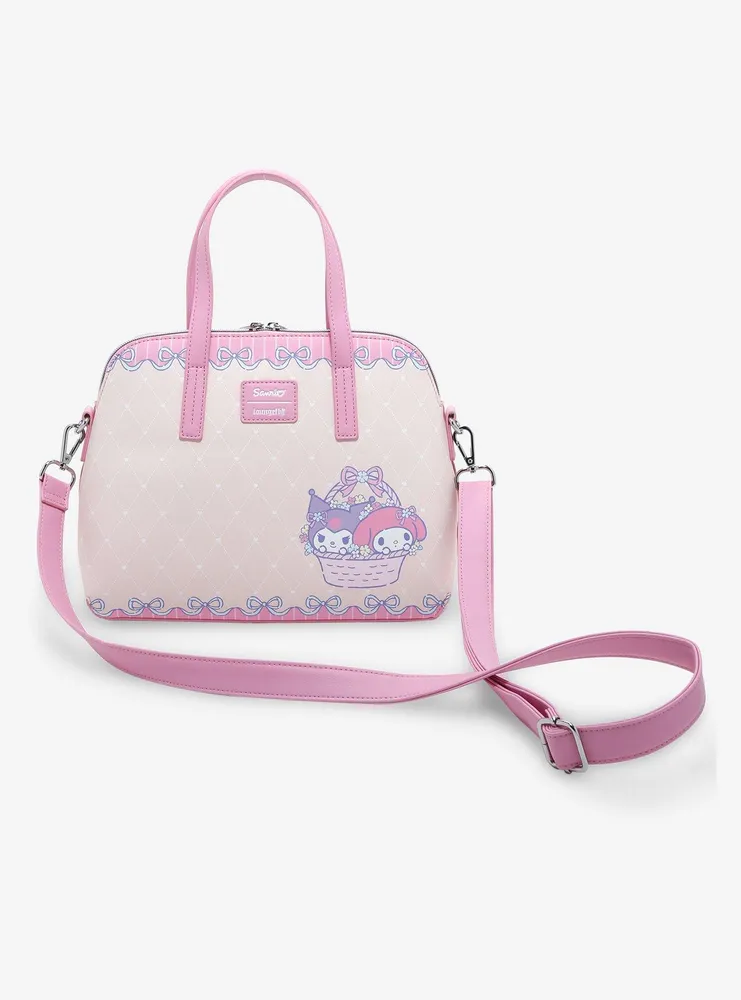 Loungefly My Melody & Kuromi Pastel Bows Satchel Bag