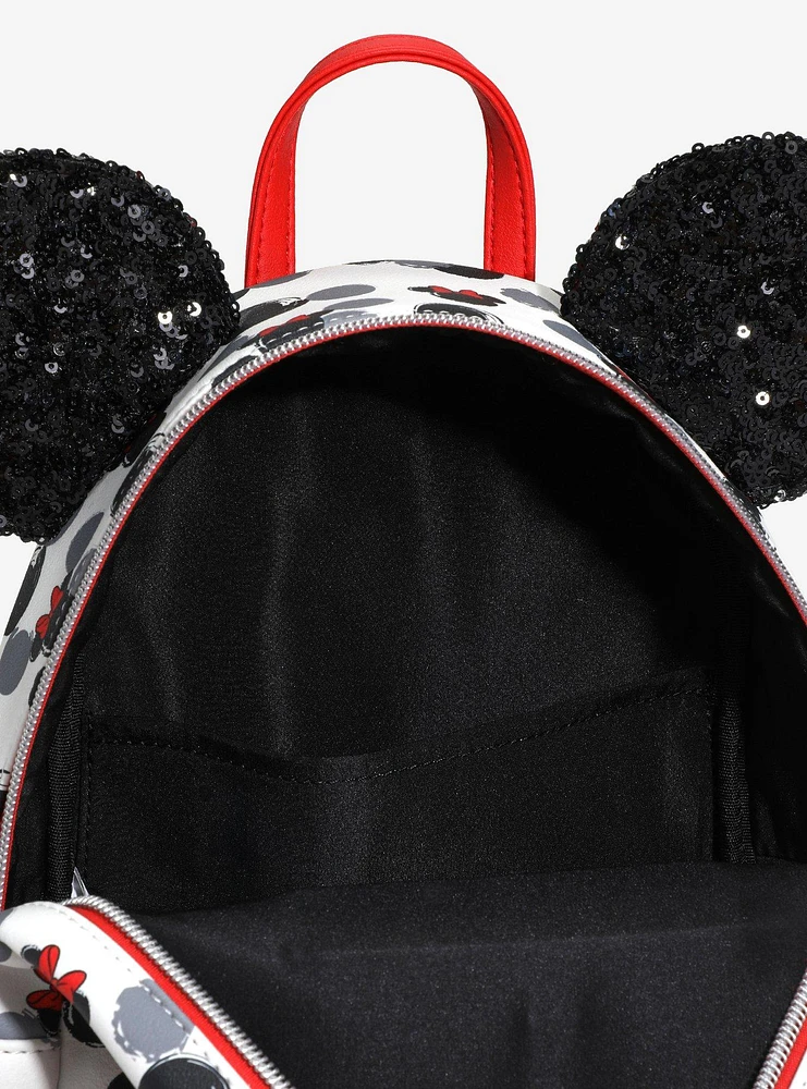 Loungefly Disney Minnie Mouse Glitter Ears Mini Backpack