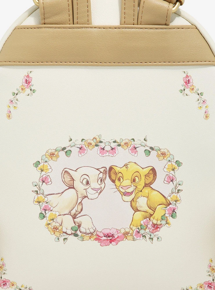 Loungefly Disney The Lion King Young Simba & Nala Heart Mini Backpack