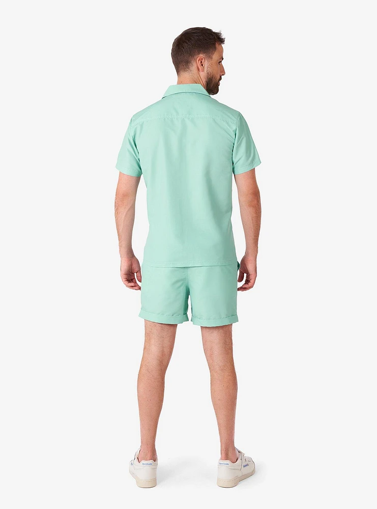 Magic Mint Summer Button-Up Shirt and Short