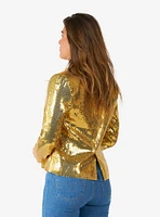 Sequins Gold Women's Blazer